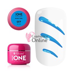 Gel UV Base One Silcare pentru pictura, carving, albastru